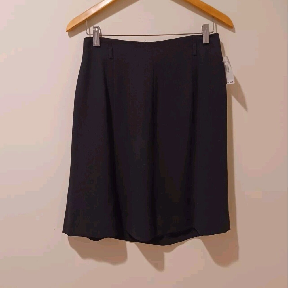 NWT DANA BUCHANAN PETITES Black Career/Work Knee Length Skirt Size 12 P